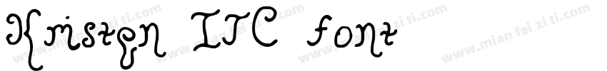 Kristen ITC font字体转换